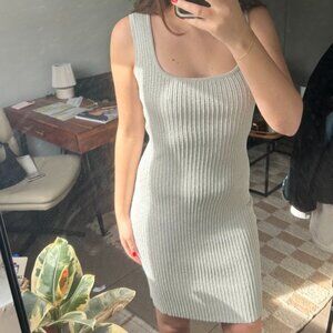 Hand Beaded Vintage Silver Dress